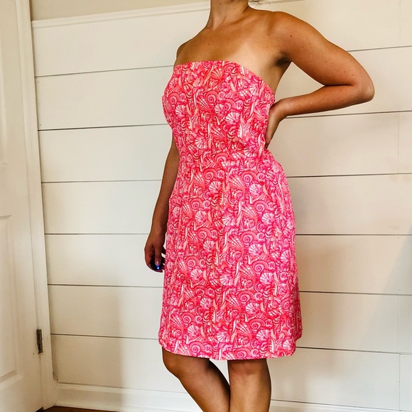 Vineyard Vines Dresses & Skirts - Vineyard Vines Pink Strapless Sea Shell Dress